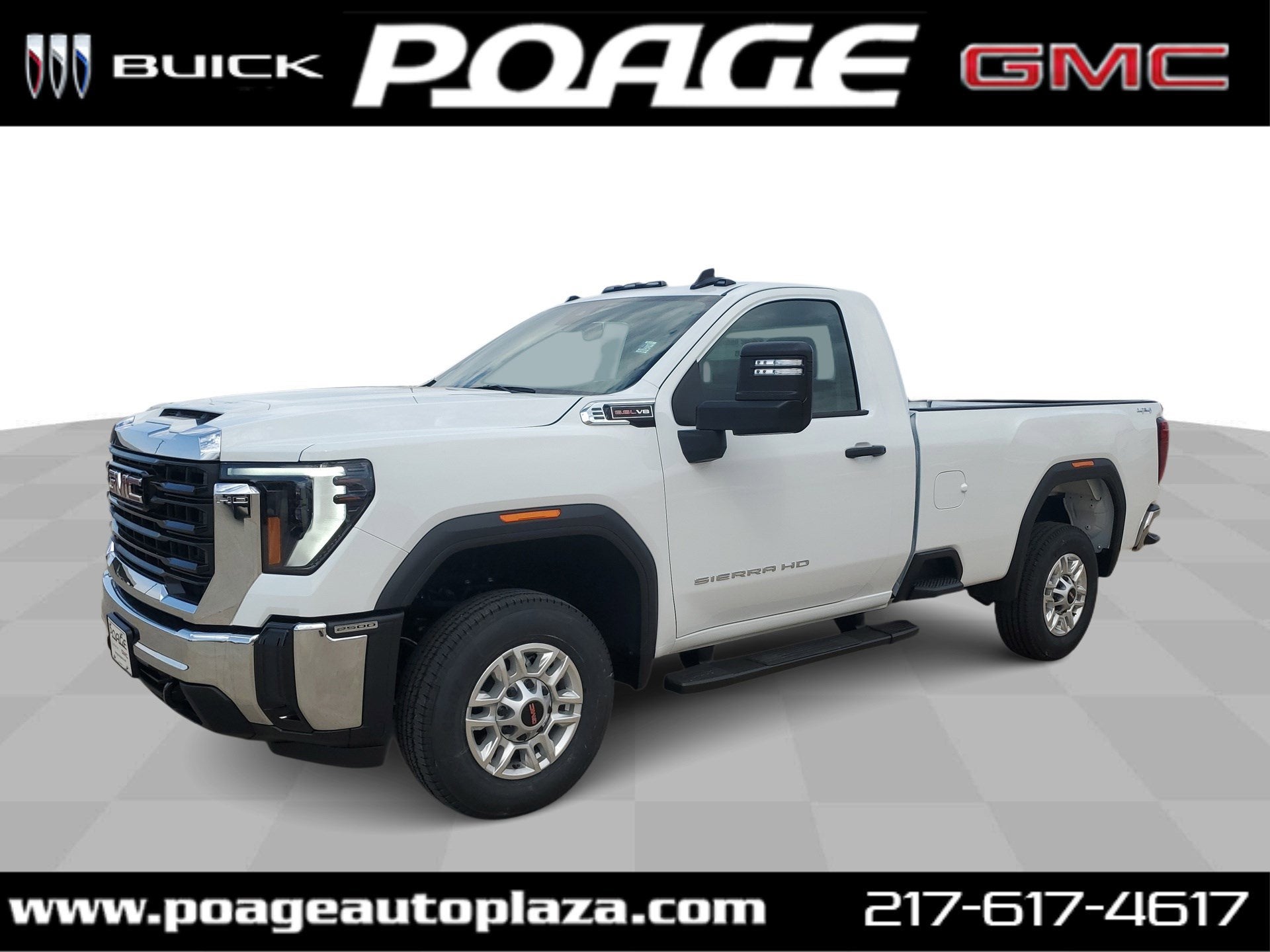 2026 GMC Sierra 2500 HD Pro in Summit White — front three-quarter view
