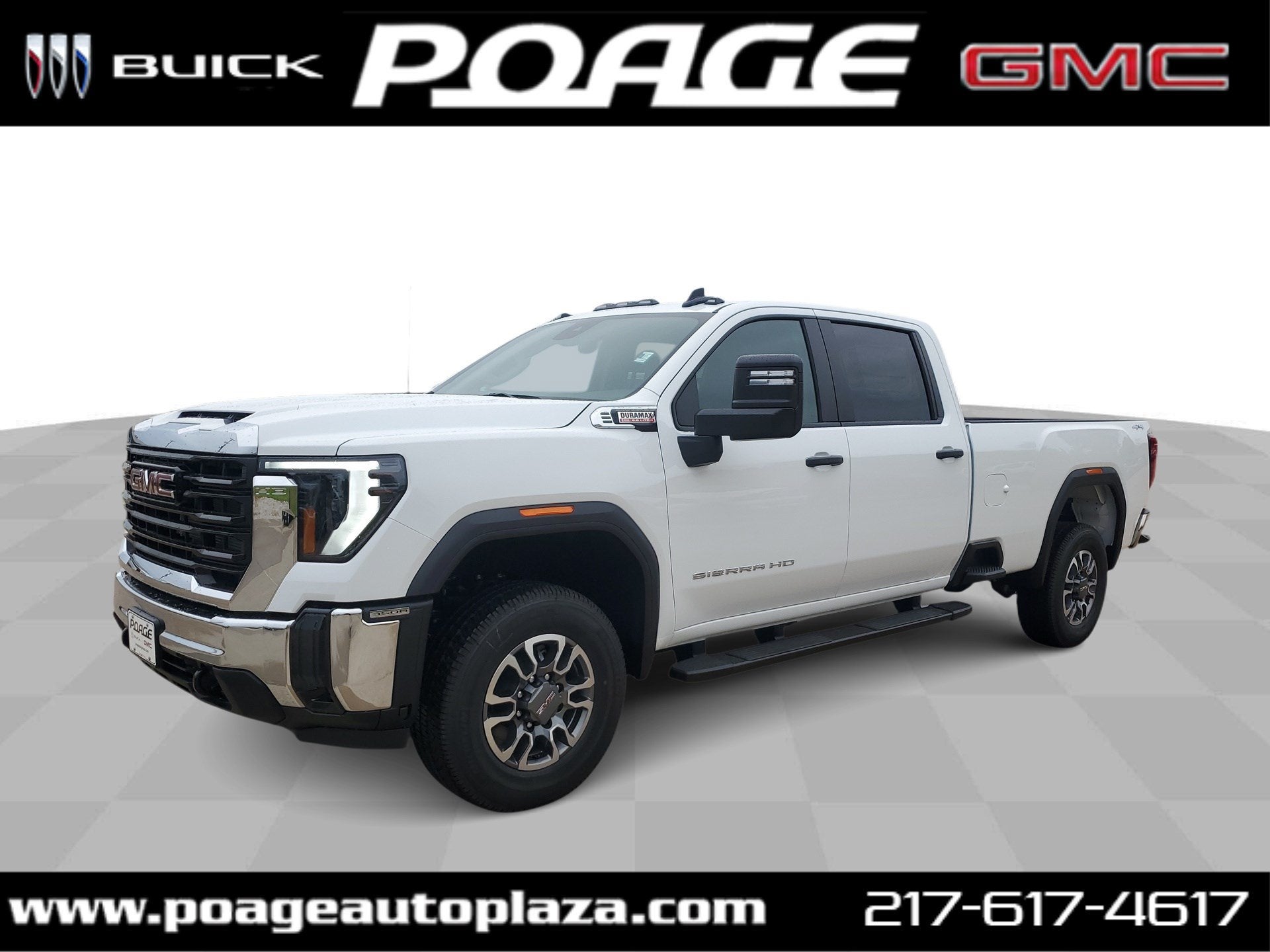 2026 GMC Sierra 3500 HD Pro in Summit White — front three-quarter view