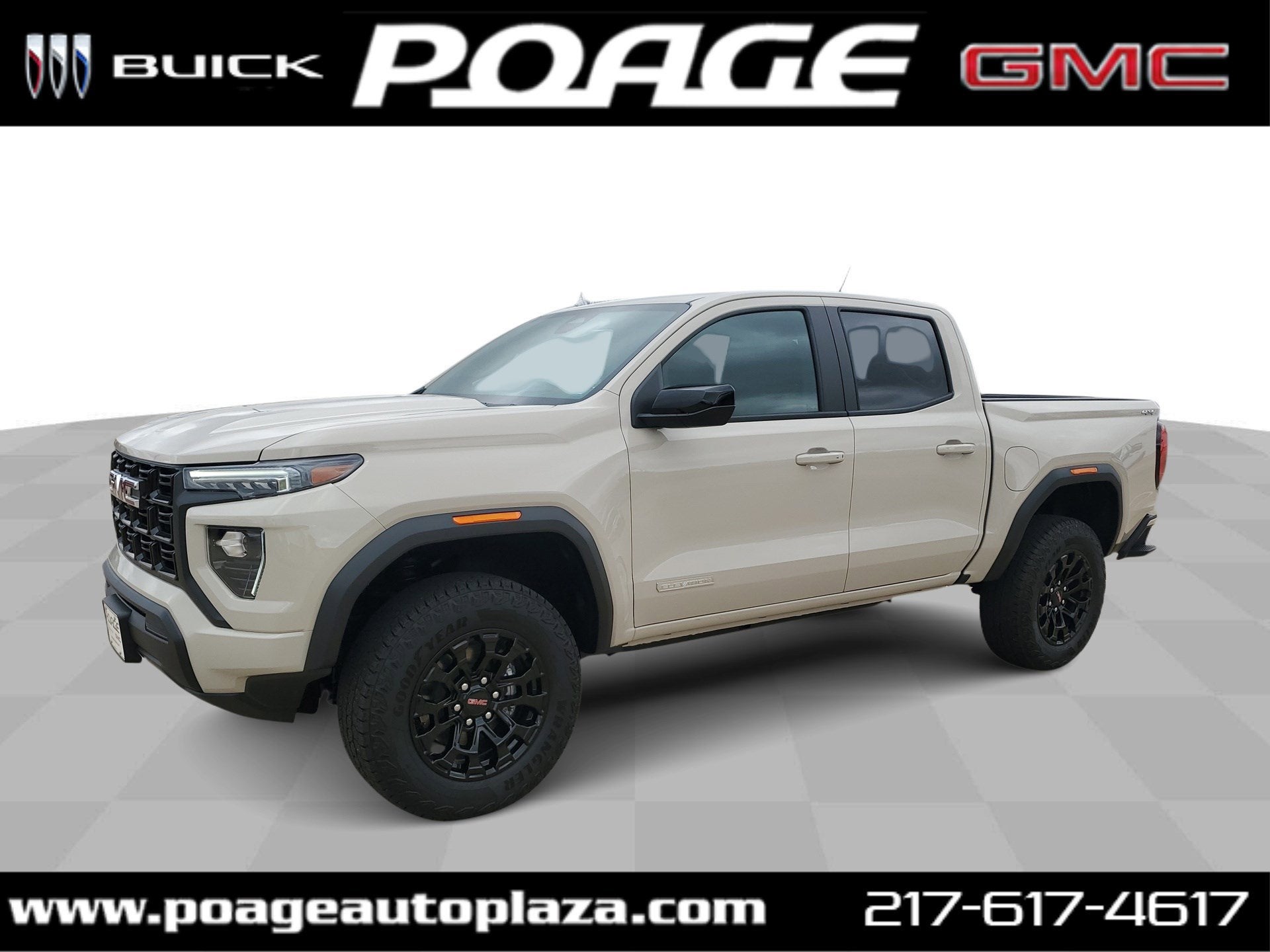2026 GMC Canyon Elevation in Coastal Dune — front three-quarter view