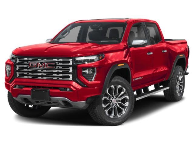2026 GMC Canyon Denali in Volcanic Red Tintcoat — front three-quarter view