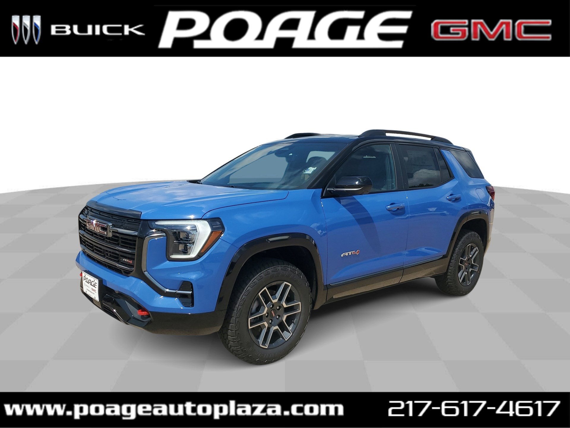 2026 GMC Terrain AT4 in Rapids Metallic — front three-quarter view