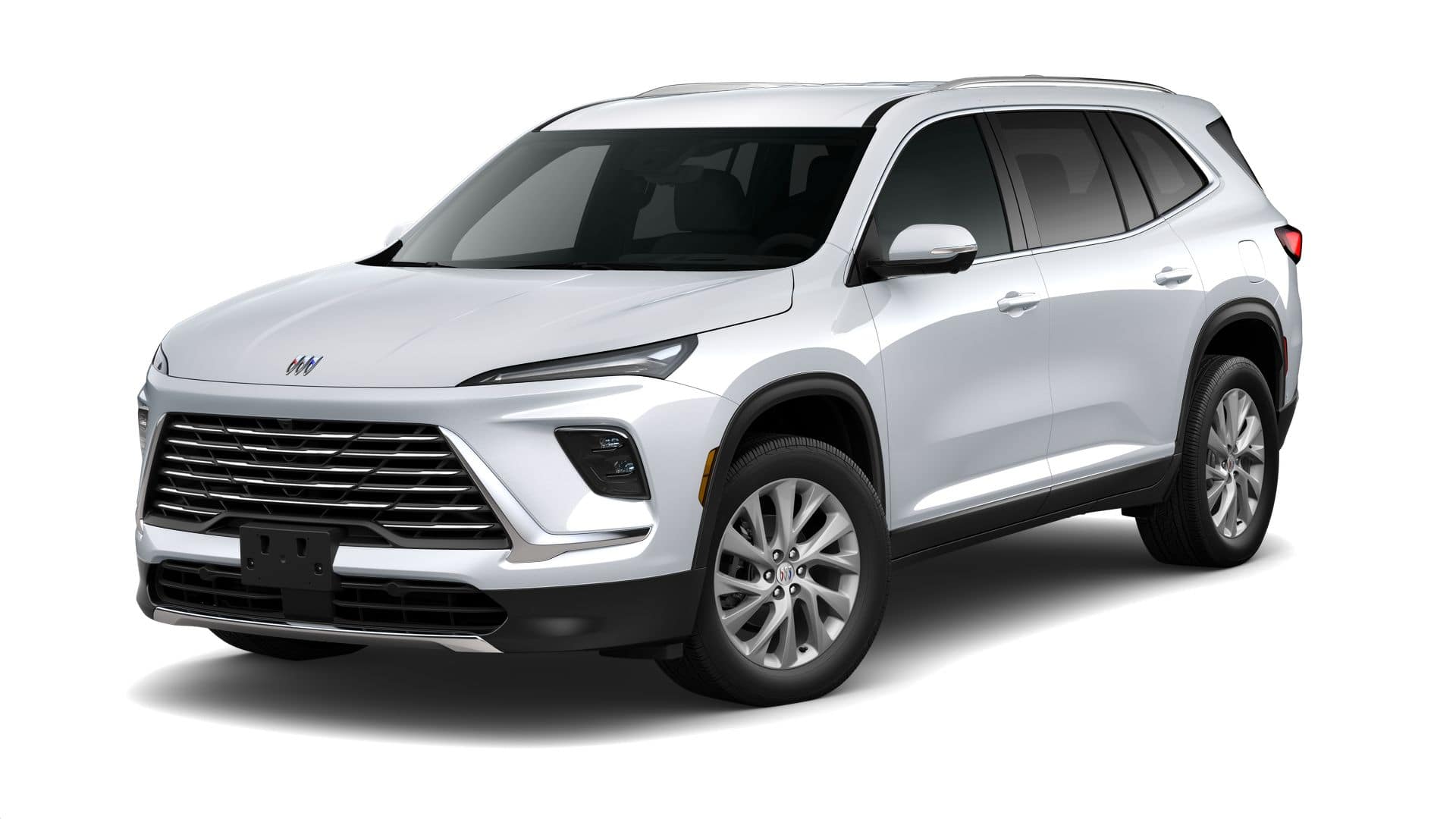 2026 Buick Enclave Preferred in Iridescent White Tricoat — front three-quarter view
