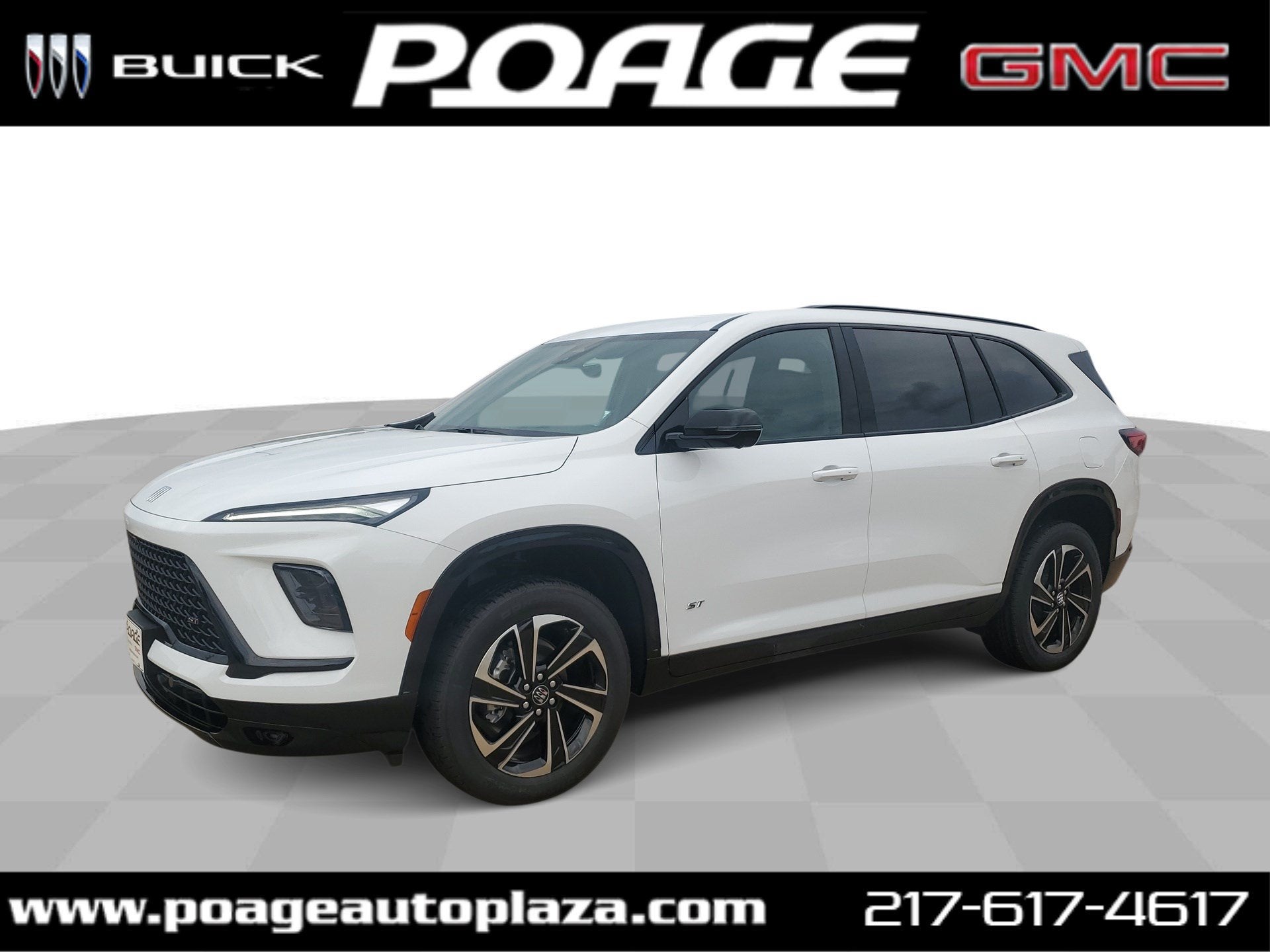 2026 Buick Enclave Sport Touring in Summit White — front three-quarter view