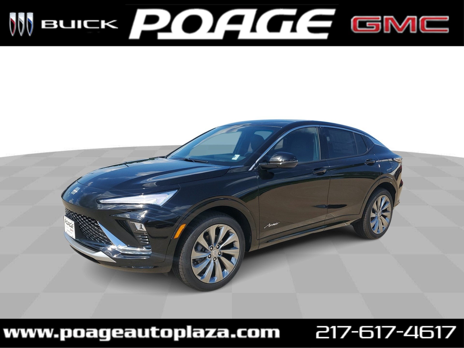 2026 Buick Envista Avenir in Ebony Twilight Metallic — front three-quarter view