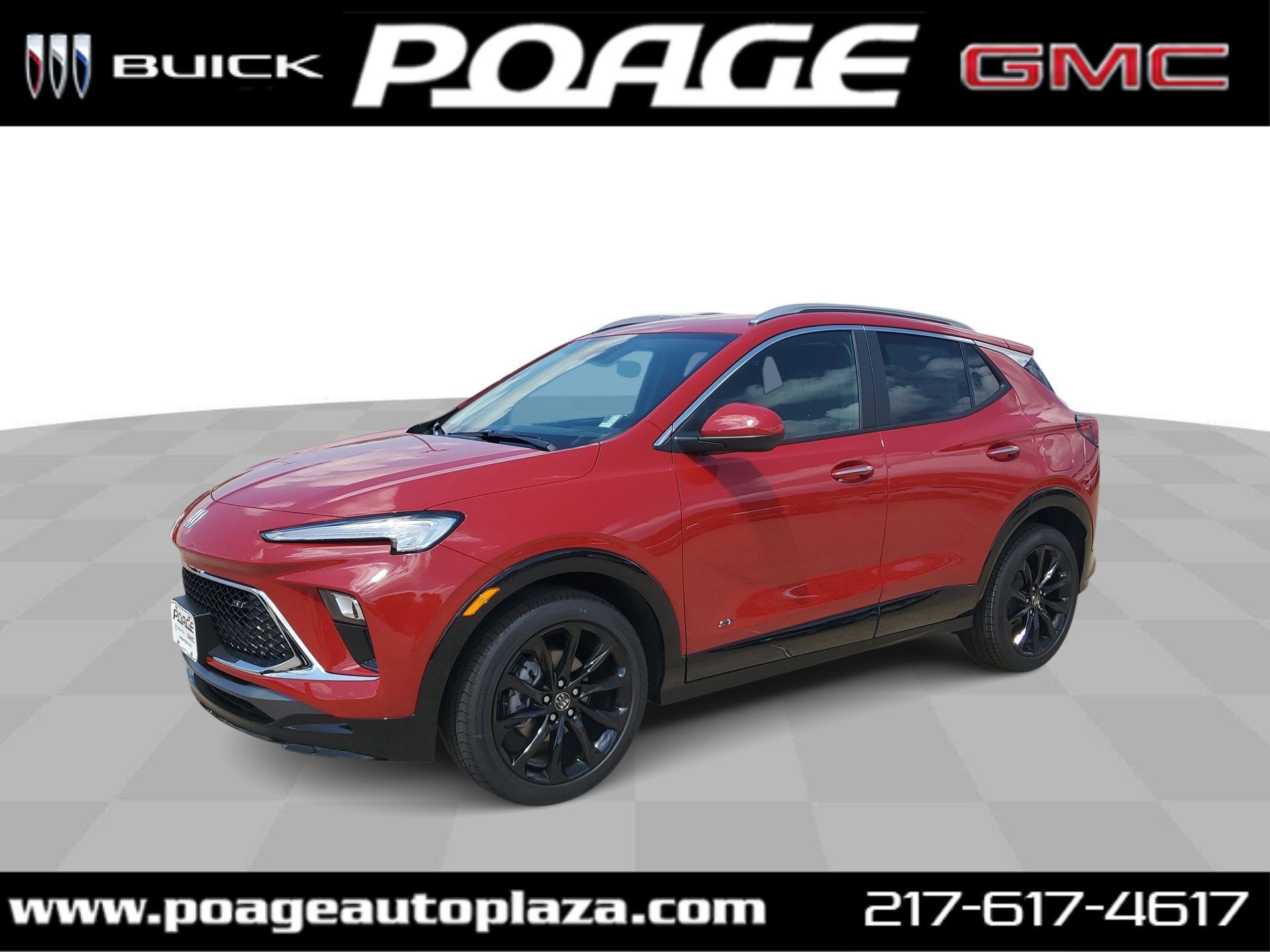 2026 Buick Encore GX Sport Touring in Brilliant Red — front three-quarter view