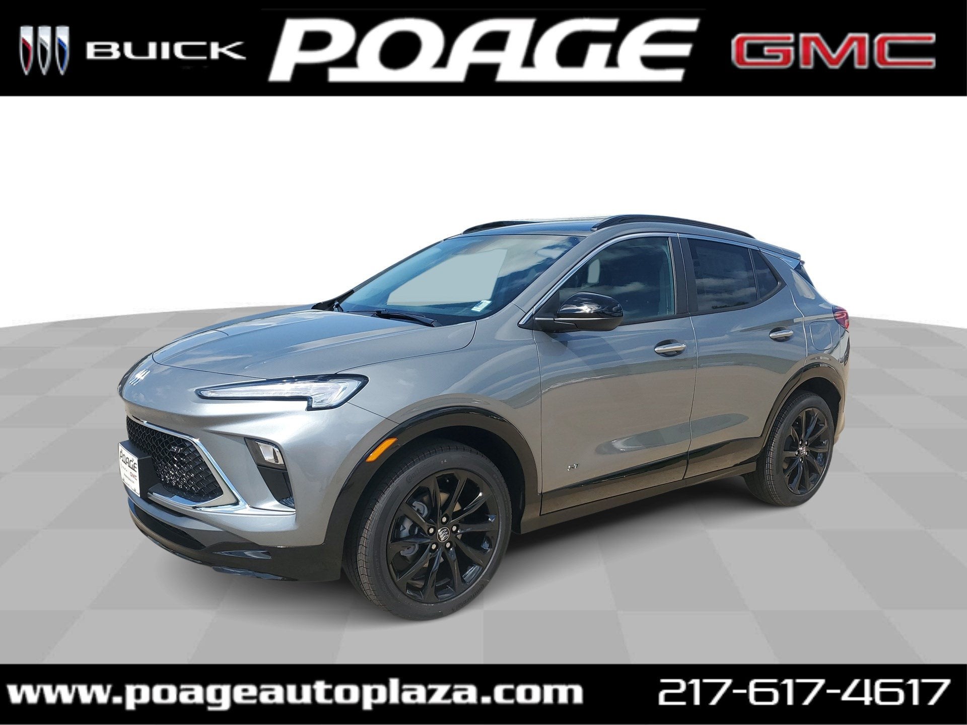 2026 Buick Encore GX Sport Touring in Moonstone Gray Metallic — front three-quarter view